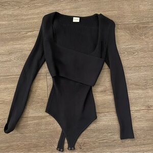 Abercrombie Black Wrap Bodysuit